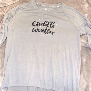 Lounge shirt. Super cute, very soft gray material.